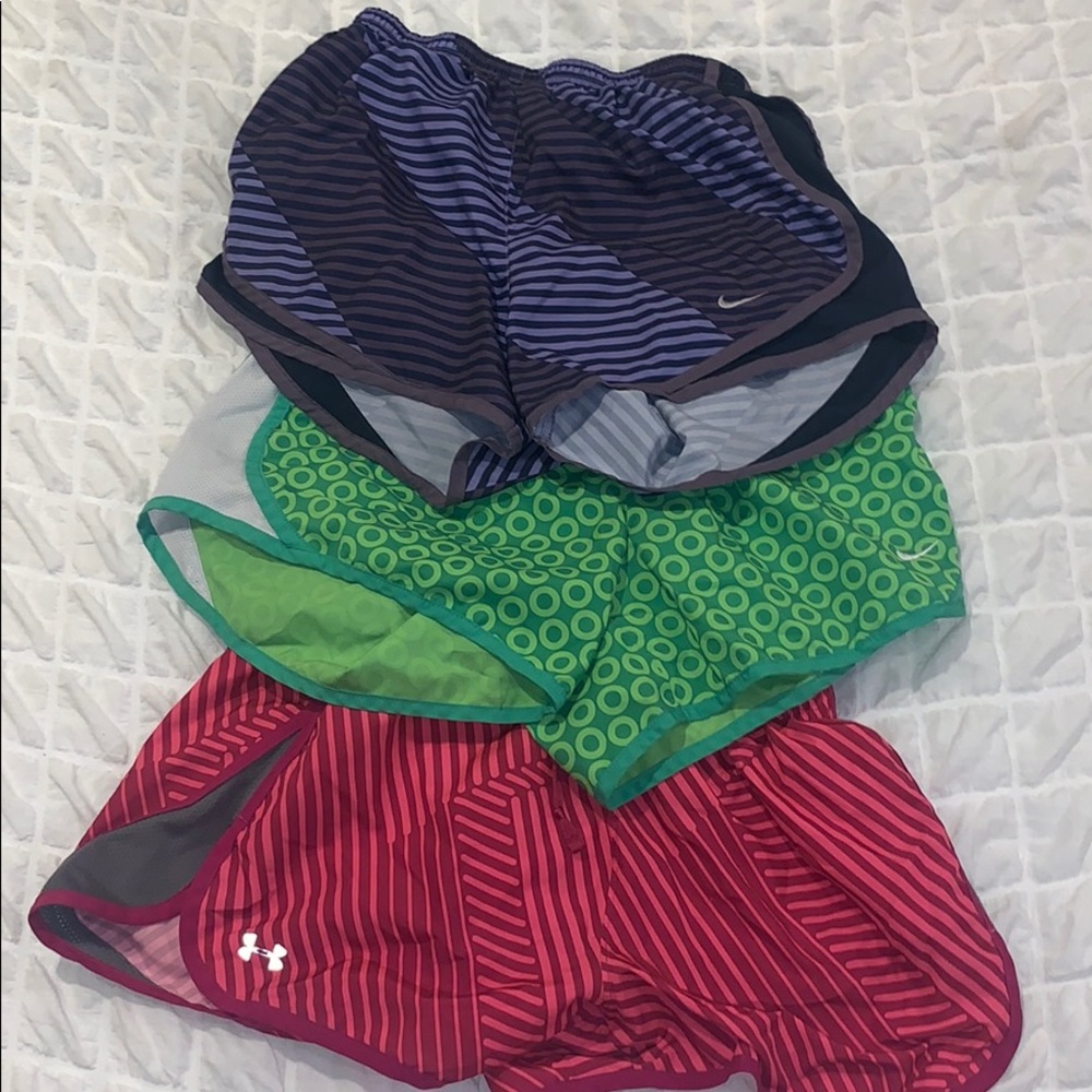 nike shorts and under armor shorts